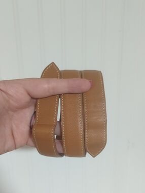 Hermes Tan Leather Belt Strap